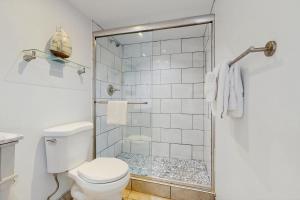 a bathroom with a toilet and a shower at Hale Ono Loa 406 in Honokowai +24 photos