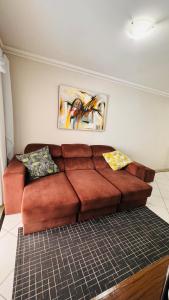 Posezení v ubytování Apto à 100m a pé da praia central