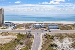 vista aerea di una strada accanto alla spiaggia di Dragonfly Dunes a Perdido Key