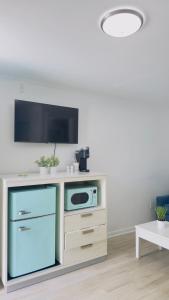 Kuchyň nebo kuchyňský kout v ubytování Boutique on the Beach