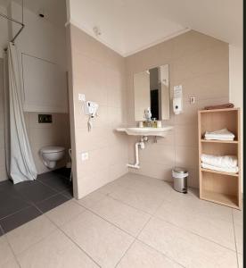 a bathroom with a sink and a toilet at Maison Des Augustines in Saint-Amand-les-Eaux