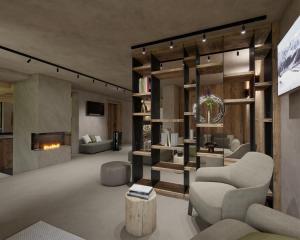 Χώρος καθιστικού στο Hotel Daniela