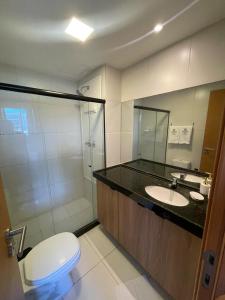 Phòng tắm tại Studio Completo em Muro Alto com Lazer de Resort e Praia a 150m