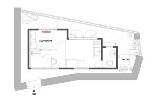 a house with a gardenfourth floor plan at Luxury Hanok Cottage Nest in Seoul