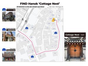 a map of the location of a cuckoo at Luxury Hanok Cottage Nest in Seoul