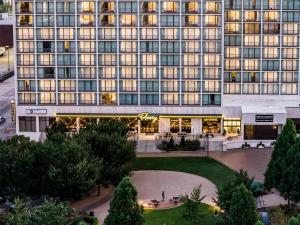 an aerial view of a building with a courtyard at Hyatt Regency Tulsa Downtown in Tulsa