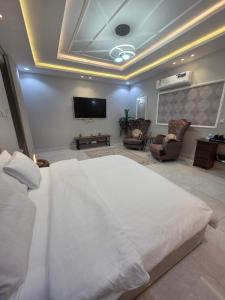 Ένα ή περισσότερα κρεβάτια σε δωμάτιο στο استديو انيق مع جلسه خارجيه +4 φωτογραφίες