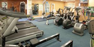 a gym with several treadmills and cardio machines at Jasmine Corner - entertainment passes included - message for longer stays in Ringwood
