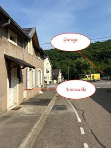 a picture of a street with three circles at Chez Monica in Hayange