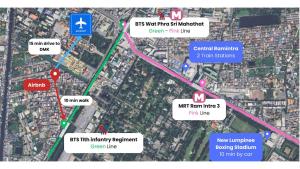 Un mapa de la mejora propuesta a la autopista en Baan ABC at 112 Phahonyothin 55, en Bang Khen