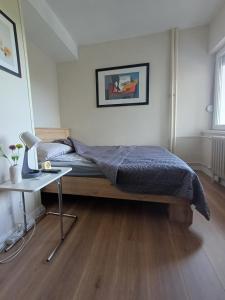 Ένα ή περισσότερα κρεβάτια σε δωμάτιο στο Urban Hub Apartment