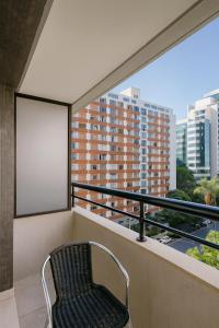 Balkón nebo terasa v ubytování BOOK A FLAT Gran plaza Paulista