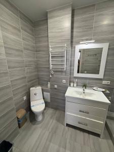 Ένα μπάνιο στο Panorama apartments