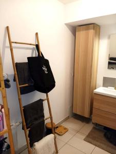 TV a/nebo společenská místnost v ubytování Mini loft near Paris