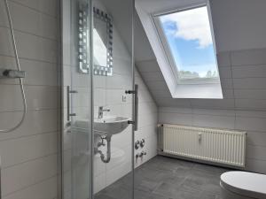 Koupelna v ubytování Ferienwohnung Albrecht, Ballenstedt + 13 fotografií