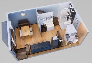 a rendering of a living room with at Mie's House Skytree 美英軒 in Tokyo