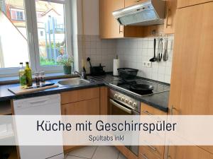 Kuchyň nebo kuchyňský kout v ubytování StayWest52 - Balkon, WLAN, Parkplatz