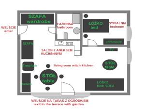 Plán poschodí v ubytovaní Apartament w Góralskim Domu