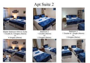 ナゴヤにあるBatamExcursion Vacation Suitesのベッドが4つある部屋の4枚の写真