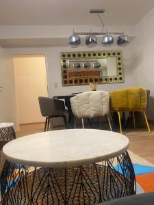 Χώρος καθιστικού στο Spacious & modern apartment near Westpark 6 person