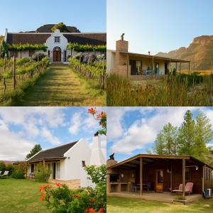 eine Collage von zwei Bildern eines Hauses in der Unterkunft Alpha Excelsior Guest Farm in Cederberg