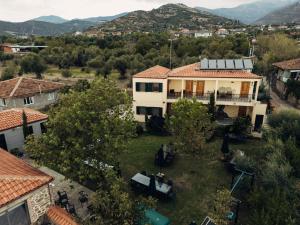 an aerial view of a house with a yard at Birgi Rukim Otel in Birgi