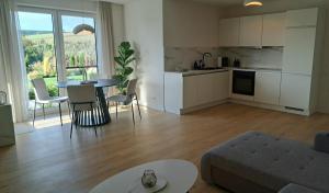 Kuchyň nebo kuchyňský kout v ubytování Wohnung mit Schlossblick, 65 qm - ruhig & idyllisch