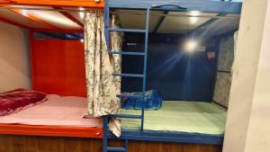 een kamer met een stapelbed en een ladder bij Capsule Hostel And PG Services in Gorakhpur