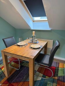 Гостиная зона в Ferienwohnung in Gütersloh