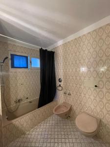 a bathroom with a toilet and a shower and a sink at Les Nis in Bourg-Saint-Pierre +34 photos