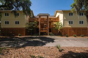 Bygningen som feriehuset ligger i