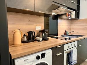 Køkken eller tekøkken på Appartement Cosy Bord de Lac