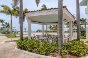 um mirante na praia com palmeiras em Condado Lagoon Villas-Lagoon View Studio em San Juan