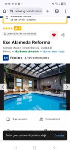 a page of a website with a swimming pool at Tello de luks in Chihuahua