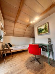 Posezení v ubytování Apartament nad Jeziorem Rybical 1