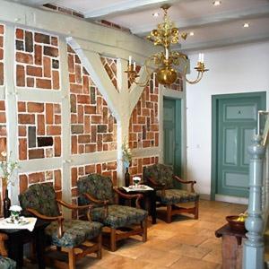 Ein Sitzbereich in der Unterkunft Altstadt Gästehaus Drewes Wale