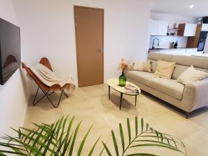 Χώρος καθιστικού στο location Appartement Cargèse