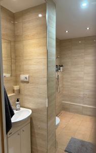 Koupelna v ubytování Apartament Słoneczny