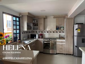 Kuchyň nebo kuchyňský kout v ubytování HC Helena