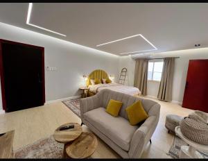 Гостиная зона в استديو النورس 4 - بطراز البوهيمي بـ دخول ذاتي