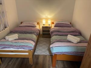 Ένα ή περισσότερα κρεβάτια σε δωμάτιο στο Apartman Luna