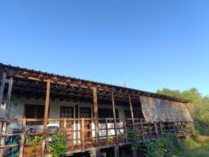 a house with a thatched roof at Tinambú - Paso Centurión Tours 