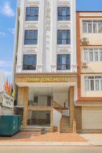 a front view of a hotel with ahmung hotel at Thanh Tung Hotel in Ha Long +36 photos