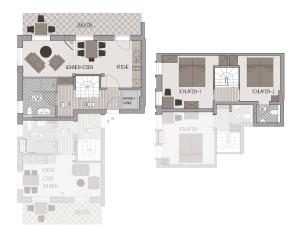 a floor plan of a house at Alpenrose in Obermaiselstein