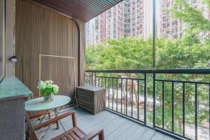 Balkón nebo terasa v ubytování Leisurely Hotel Shenzhen