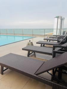 Balkón nebo terasa v ubytování Ocean Front View Luxury Seascape by Andrew Marian IT Company