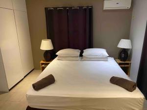 Postel nebo postele na pokoji v ubytování Blue Rose Home, Central Nadi, Martintar