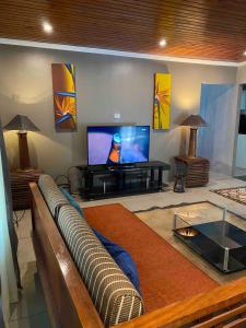 TV a/nebo společenská místnost v ubytování Blue Rose Home, Central Nadi, Martintar
