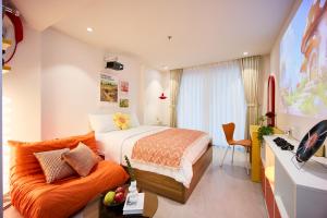 Ένα ή περισσότερα κρεβάτια σε δωμάτιο στο take me 3seasons