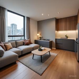 a living room with a couch and a table at Sindy Apart in Setengh